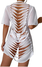 Load image into Gallery viewer, Ocean Mesh Bathing Suit Cover Ups Ripped See Through Swimsuit Short Beach Dres