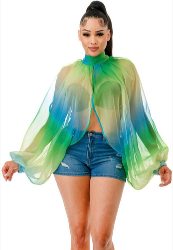 Voluminous Of Sheer Organza Blouse