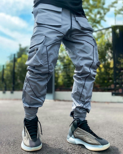 Men Colorblock Pocket Design Cargo Pants