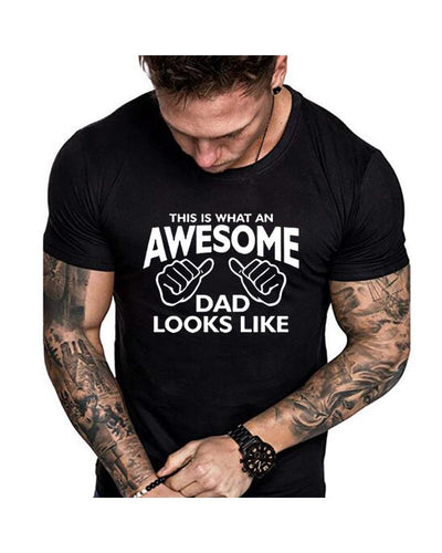 Solid Print Round Neck Short Sleeve T-shirt